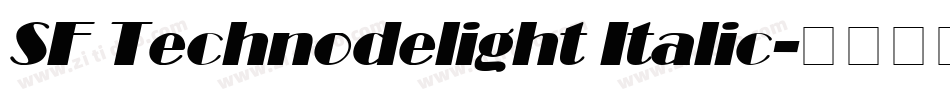 SF Technodelight Italic字体转换